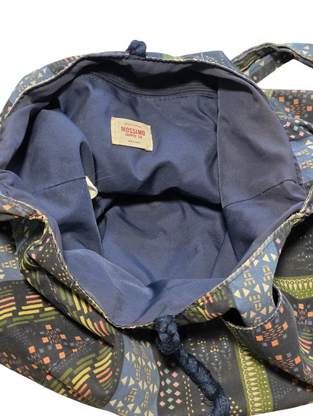 Mossimo Boho Print Tassled Roomy Crossbody Bag With Exterior Pocket - Picture 3 of 8